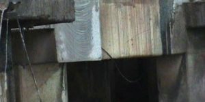 corte em laje de concreto entre redutor e a moenda utilizando serra diamantada