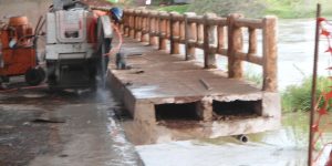 demolição controlada de ponte remoção das longarinas