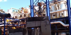 Demolição controlada com fio diamantado em quatro ternos de moenda usina Rio Brilhante - MS