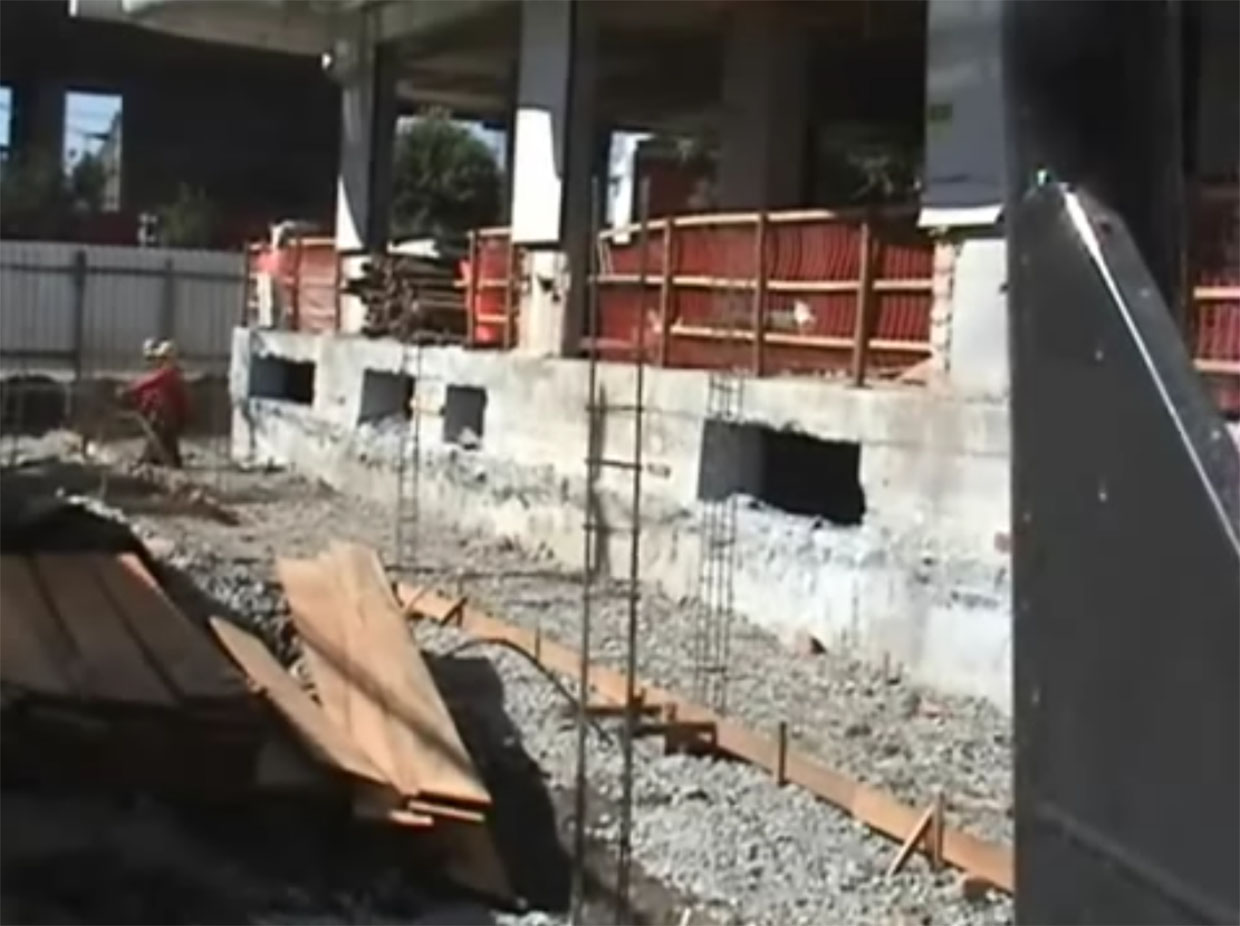 Corte em concreto com fio diamantado para instalação de dutos de ar condicionado - Hospital da Maternidade Brás - São Paulo /SP